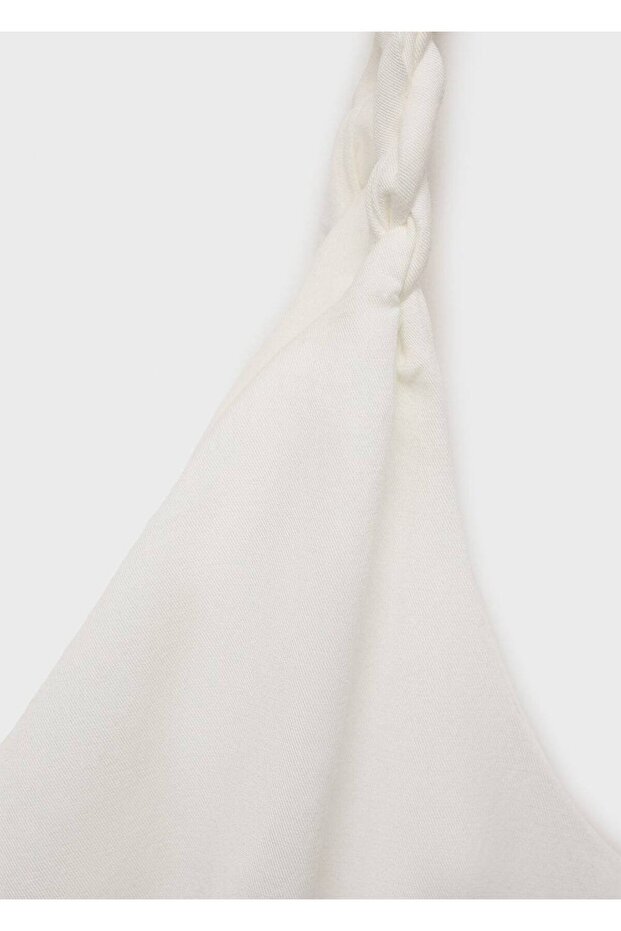 V yakalı uzun elbise - 8