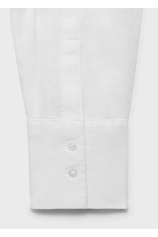 Oversize keten gömlek - 6