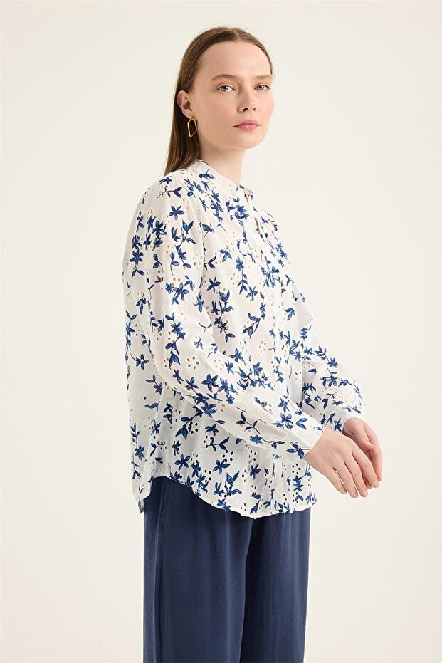 Çiçek Dalı Gömlek - 3