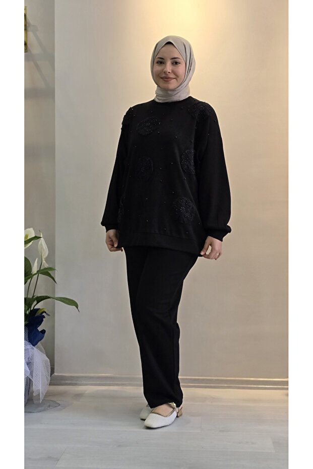 EŞOFMAN taş çiçek detaylı - 2