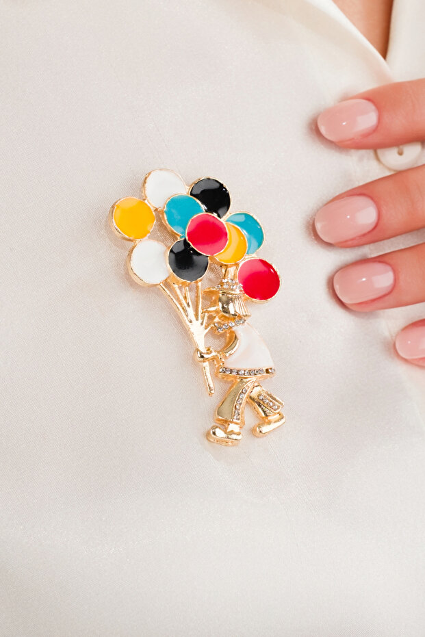 Baloncu Kız Broş - 2