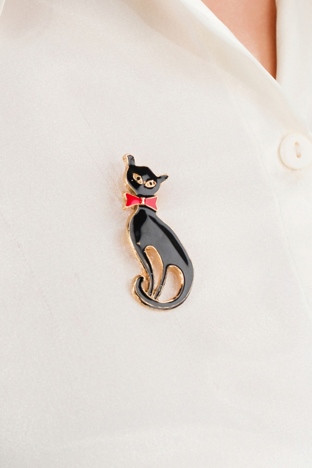 Siyah Kedi Broş - 2