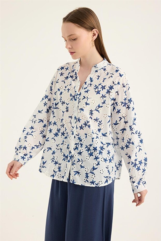 Çiçek Dalı Gömlek - 2