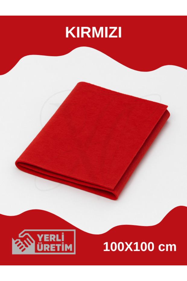 Red Felt Fabric Suitable for Handicrafts and Gift Giving – 160 Gr 100X100 cm (1 Meter)