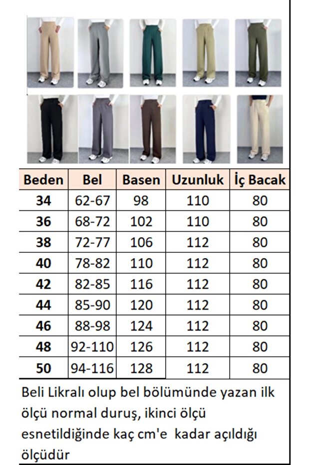 Line női Lycra tépőzáras barna Palazzo nadrág - 2