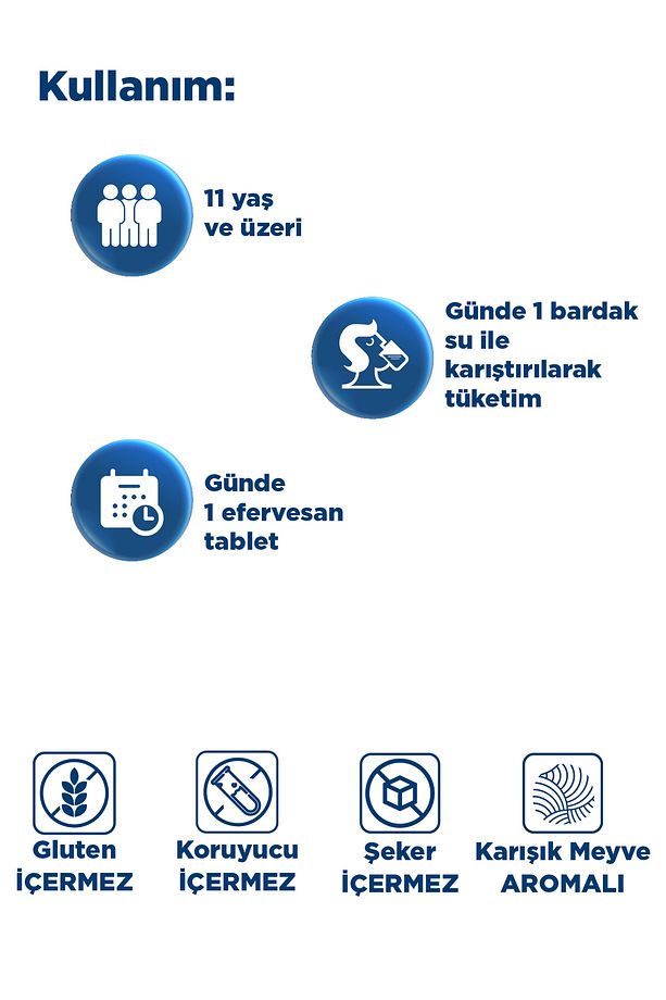 C Vitamini, Sambucus Nigra ve Çinko 15 Efervesan Tablet - 2'li Avantajlı Paket - 7