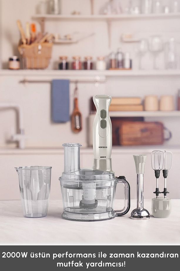 Pro Multimax 6 in 1 Çok Amaçlı Mutfak Robotu/Blender Seti Iconic Beige - 2