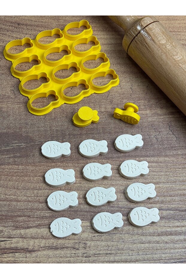 قالب بسكويت نسخة جديدة مطبوعة بنمط تكسير السمك كبير الحجم - 4