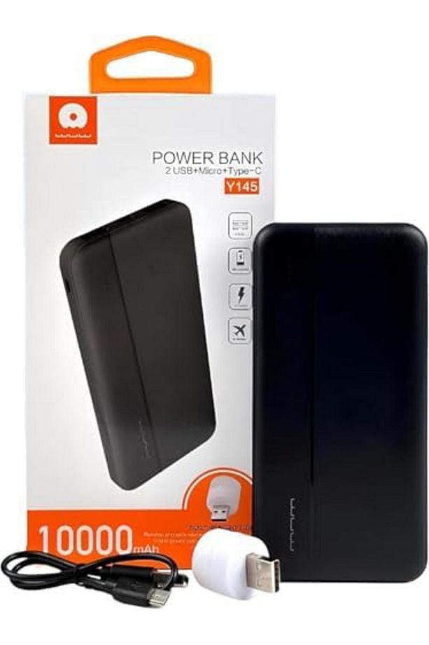 daliashops 10000 Mah Led Işıklı Hafif Tasarım Taşınabilir Powerbank 2 Usb 1 Micro 1 Type C Gir - 3