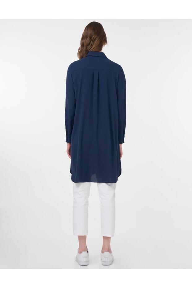 Patı Gizli Basic Tunik Lacivert - 5