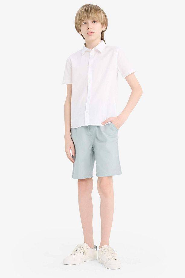 Erkek Çocuk Beli Lastikli Gabardin Şort E6677A825HS - 5