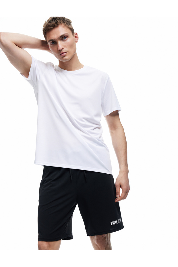 Printed Pocket Sports Shorts with Tie Waist