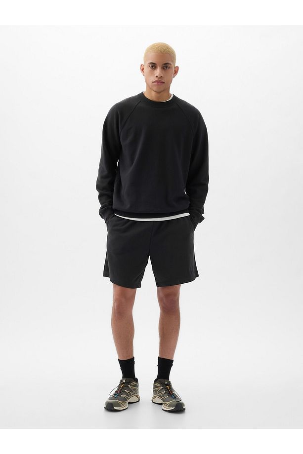 V-frch Ft Herıtage Logo Short Havlu Kumaş Şort Erkek Şort Siyah - 1