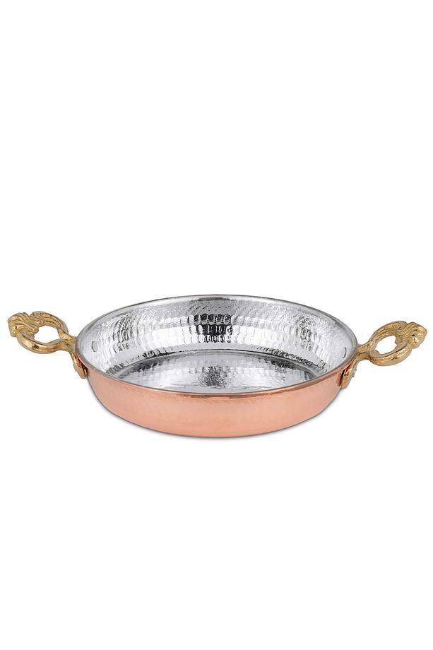 Kalın Bakır Sahan Yumurta Tava Kuymak Menemen Tava 20 Cm - 3