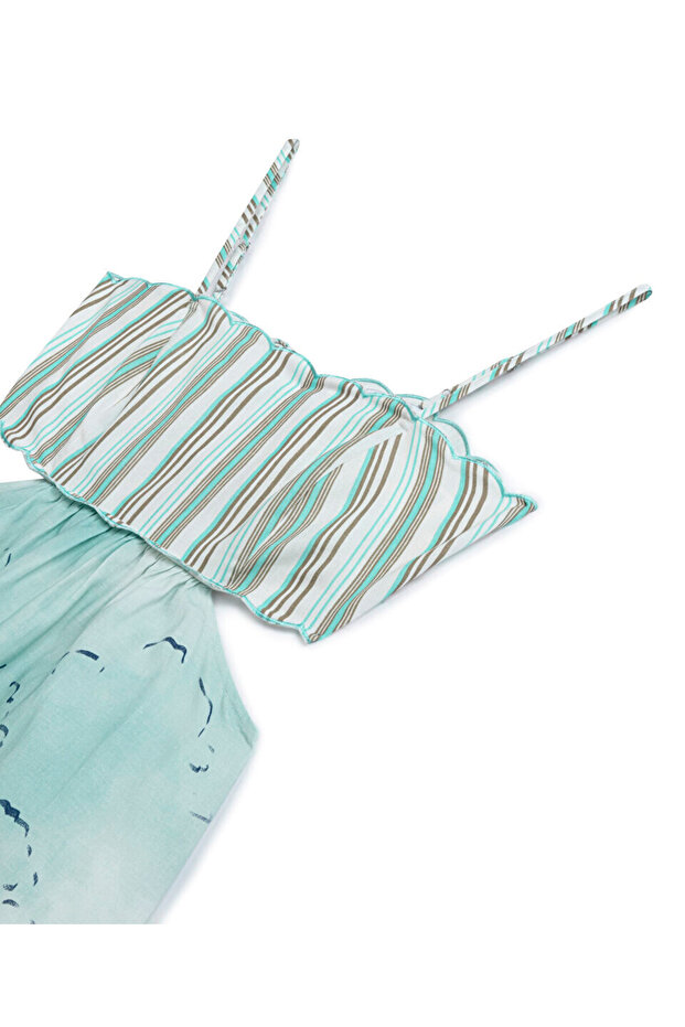 DESENLİ CUTOUT ELBİSE - 4