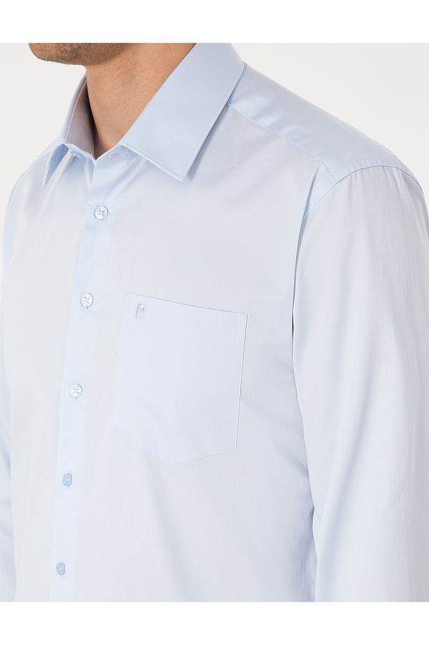 Açık Mavi Regular Fit Uzun Kollu Basic Gömlek 50302972-VR003 - 7