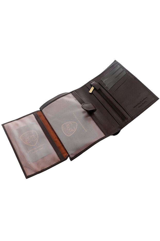 Brown Leather Document Wallet - 4