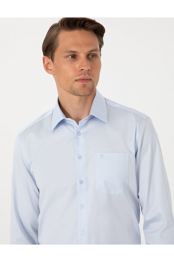 Açık Mavi Regular Fit Uzun Kollu Basic Gömlek 50302972-VR003 - 2