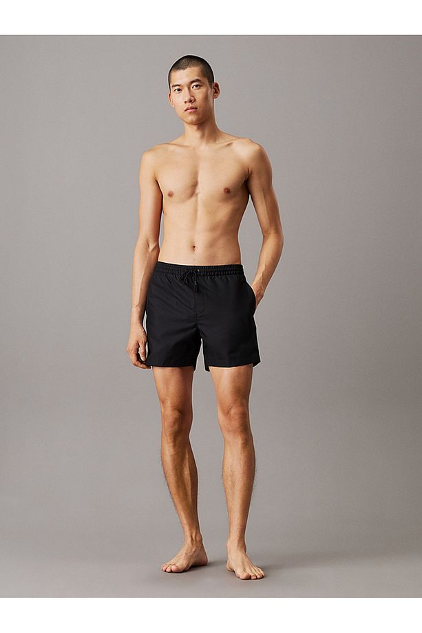Medium Drawstring Swim Shorts - Logo Tape - Deniz Şortu - 4