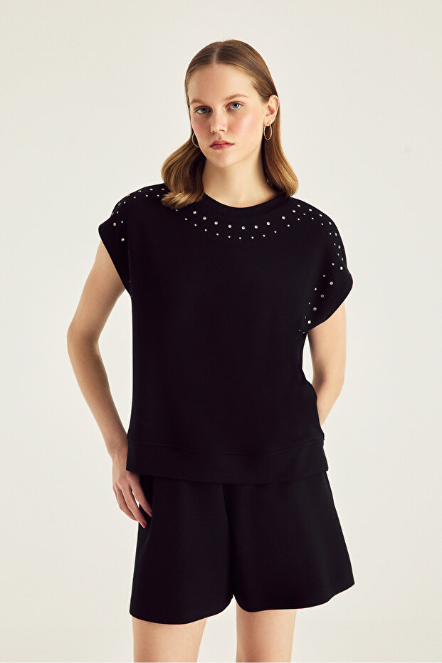 Zımba Detaylı Örme Bluz - 5