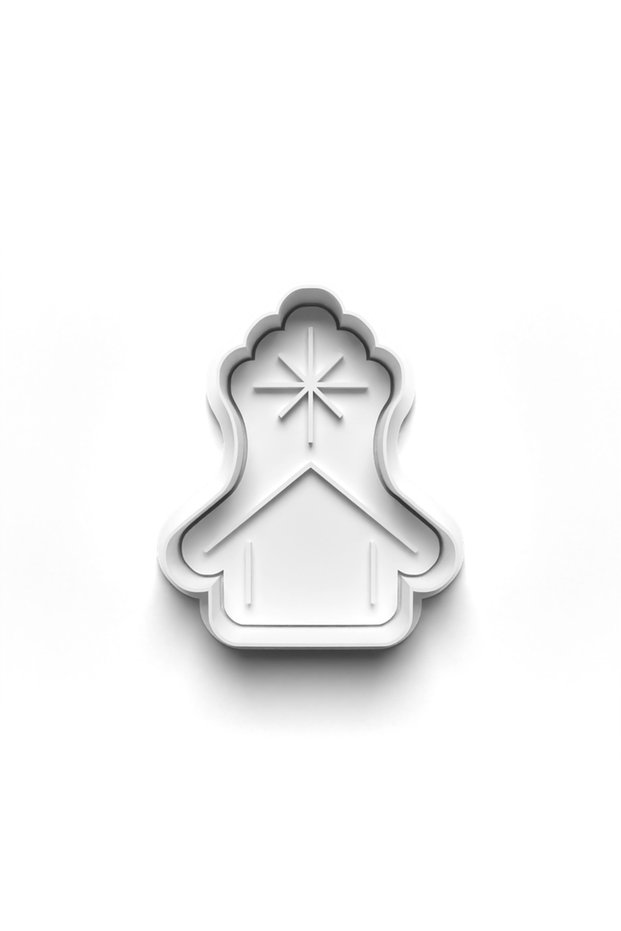 Modern Birth Scene Cookie Cutter and Stamp 3D-0720_2