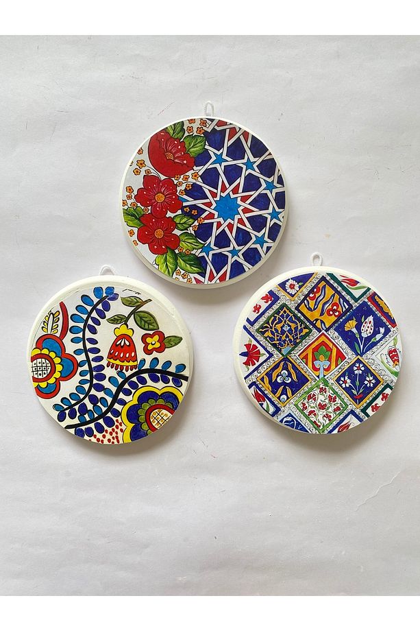 Çini Desenli 3lü Duvar Süsü - 1