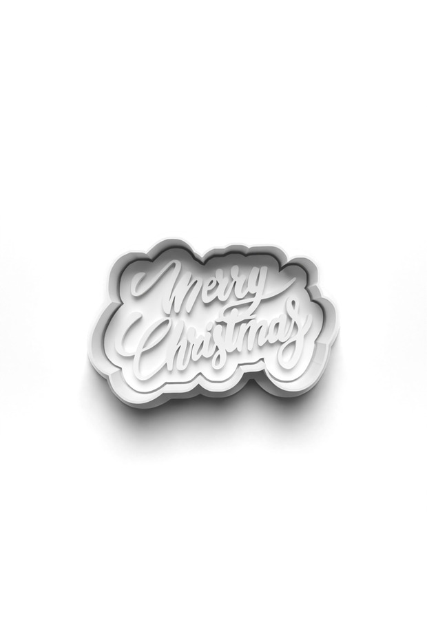 Christmas New Year Text Cooky Cutter and Stamper 3D-0722_1