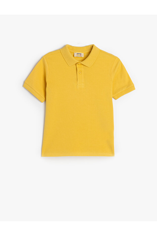 Polo T-Shirt Short Sleeve Textured Cotton