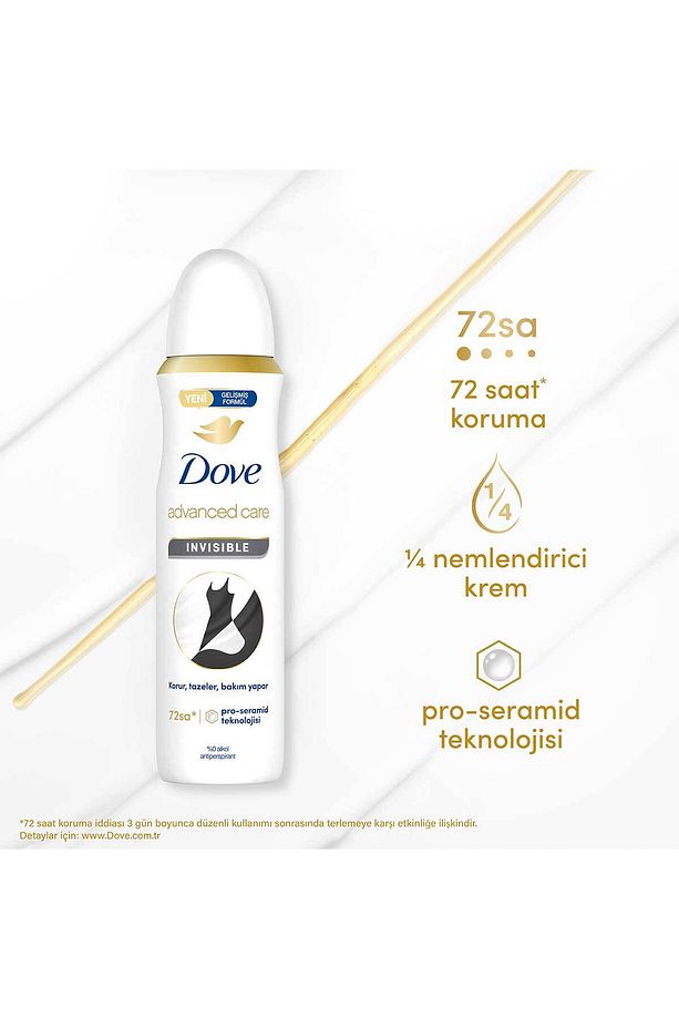 Kadın Sprey Deodorant Advanced Care Invisible 72 Saat Koruma 150 ml X3 - 3