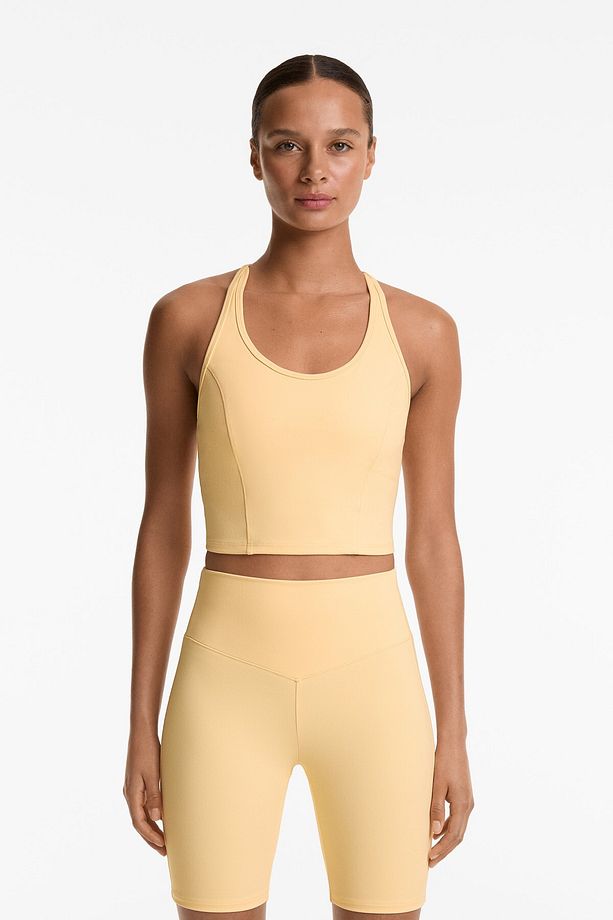 Pamuk dokulu poliamit tank top - 2
