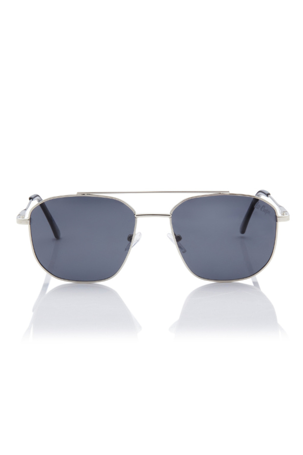 Polarized Sunglasses Silver Frame Grey Mirror Lens 54mm - LC1204C02