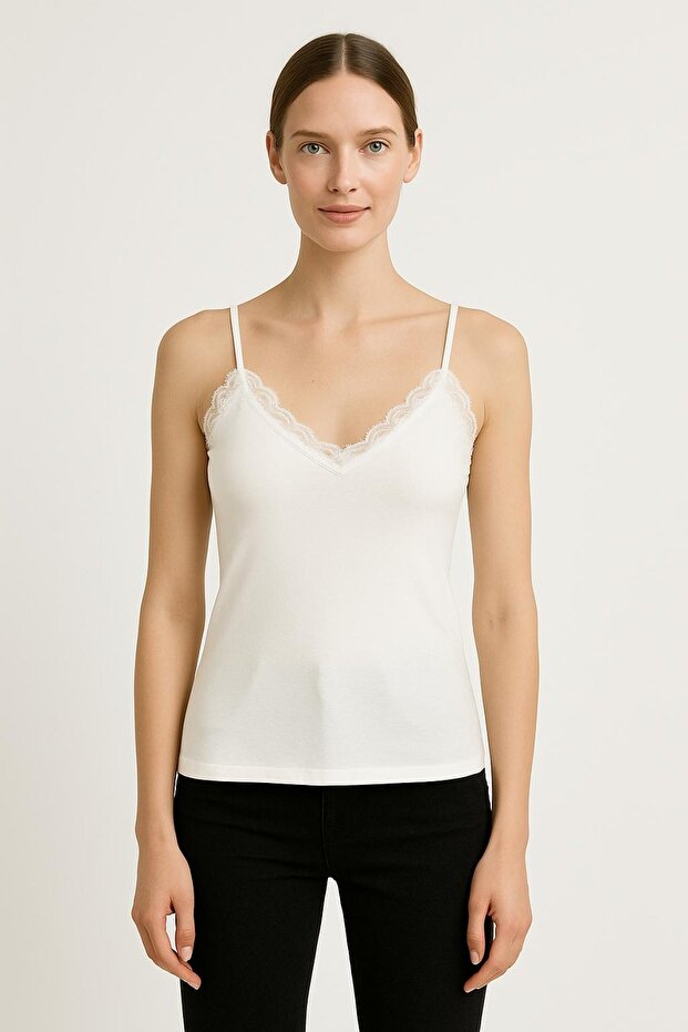 Soft Touch Dantel Askılı Atlet - 1