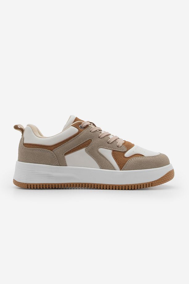Kadın Sneaker Yüksek Taban Spor Ayakkabı Aryan Camel - 3