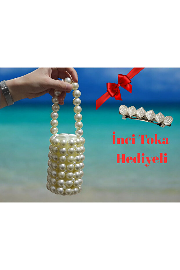 Cylinder Bag - Pearl Bag - Cylinder Handbag with Inner Lining and One Buckle Is a Gift.