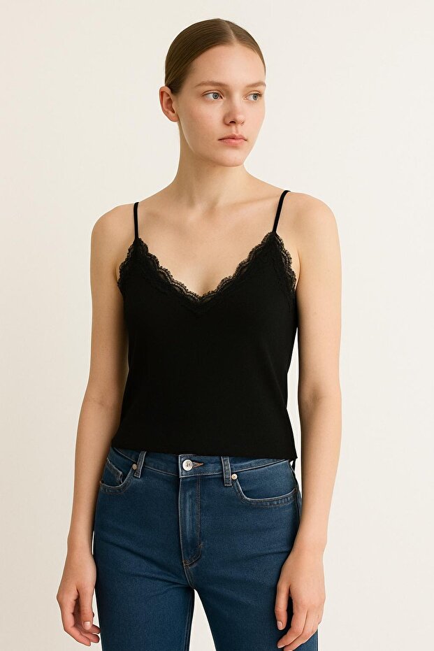 Soft Touch Dantel Askılı Atlet - 4