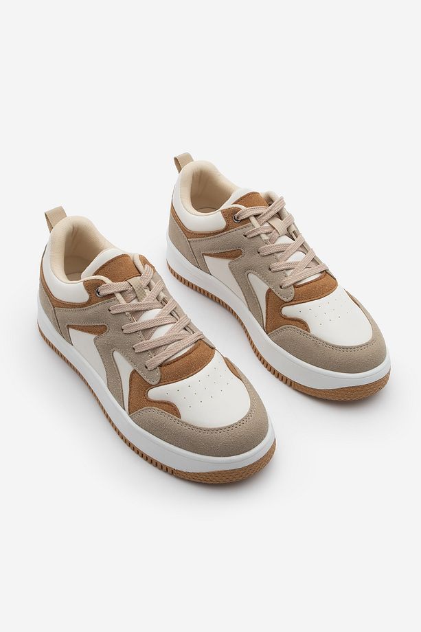 Kadın Sneaker Yüksek Taban Spor Ayakkabı Aryan Camel - 5