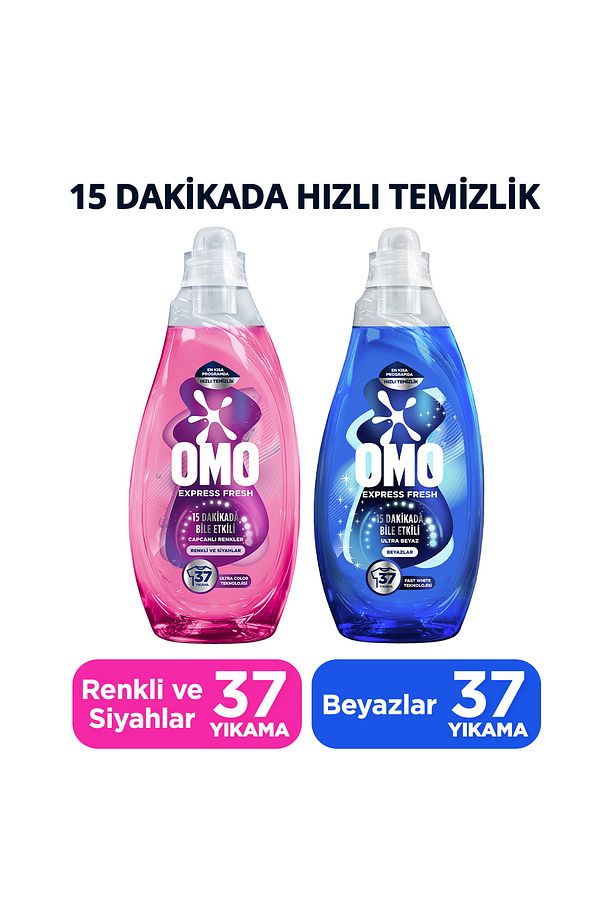 Express Fresh 1480ml Ultra Beyaz Sıvı Çamaşır Deterjanıx1 Capcanlı Renkler Renkli ve Siyahlar x1 - 1
