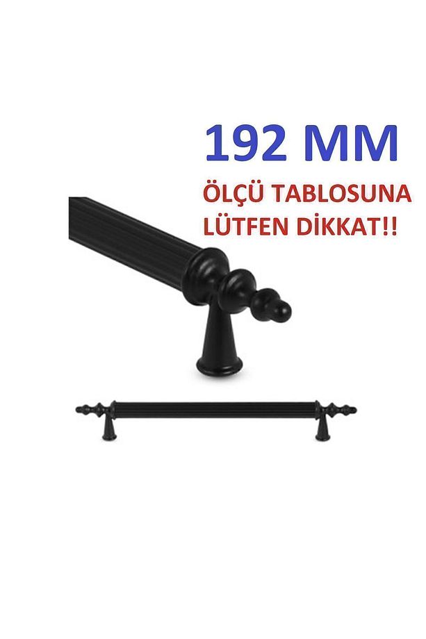 EFSUN METAL KULP SİYAH 192MM 1 ADET KULP DOLAP KULP MOBİLYA KULP - 3