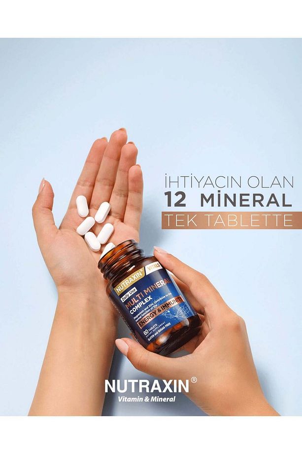 Multi Mineral Complex 60 Tablet Magnezyum, Kalsiyum, Çinko, Demir, İyot, Krom 2 adet - 6