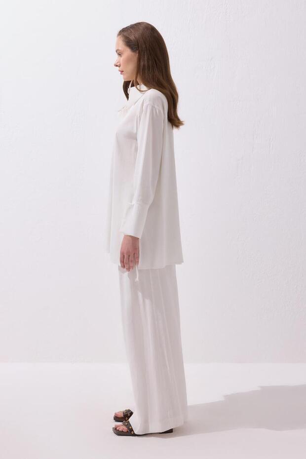 Modal Basic Gömlek Ekru - 5