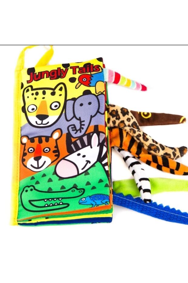 Jungly Tails Rustle Washable Fabric / Cloth Educational and Fun Baby Book
