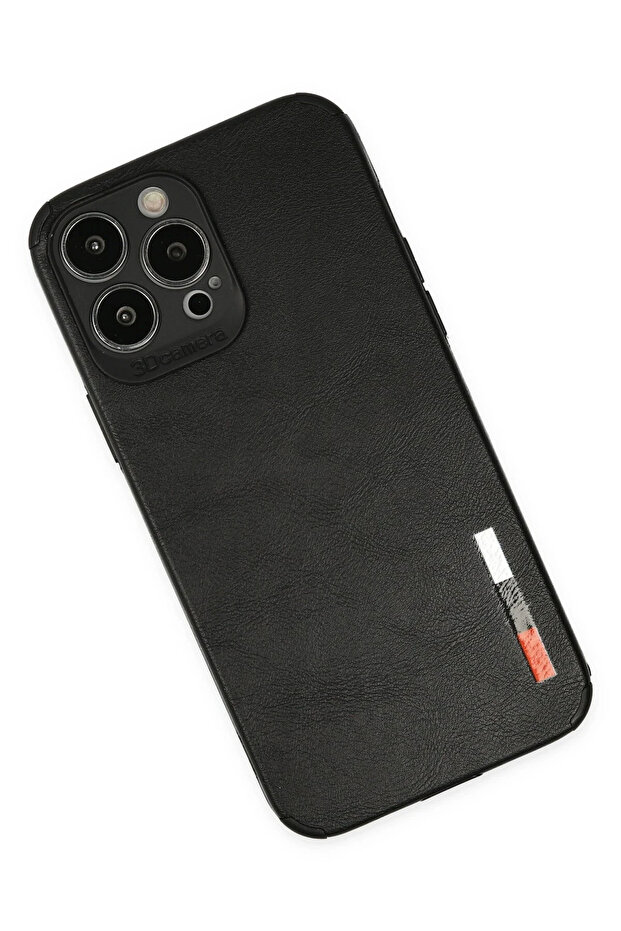 حافظة آيفون 13 برو حلقة جلدية سيليكون - أسود SPTGL - 3