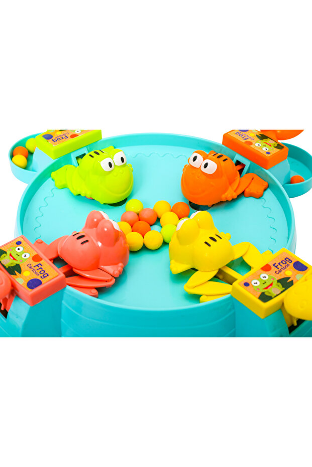 Hungry Frog Game - 4 Player Classic And Intelligent Puzzle Game-Blue-DHT-OT-10613