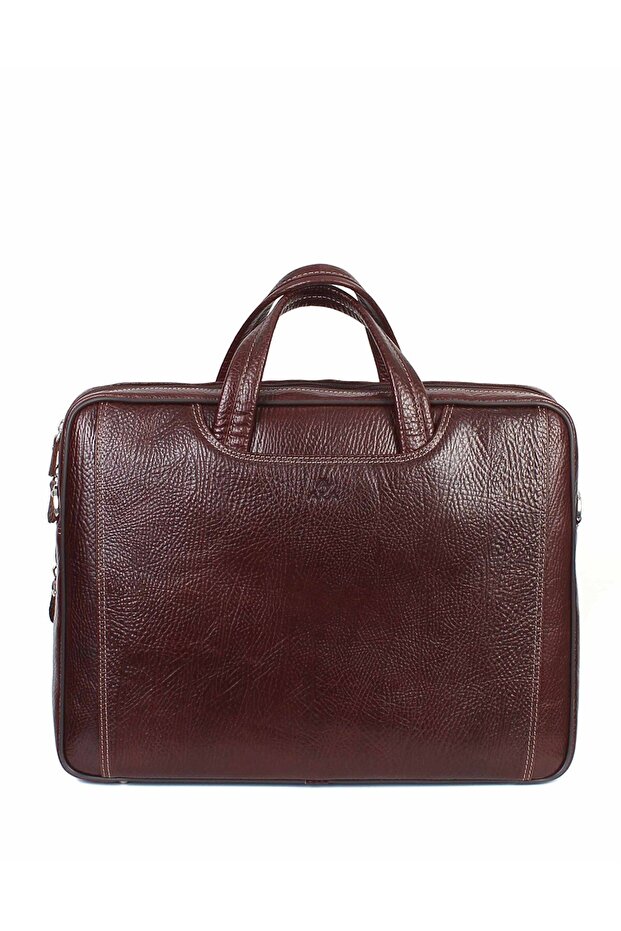 Brown Leather Laptop Briefcase - 245 61
