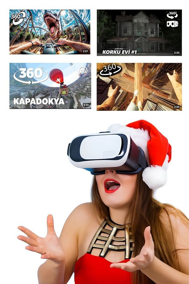 Vr 360 Sanal Gerçeklik Gözlüğü Ve Kulaklık Qr Içeik Kodları Full Set - 8