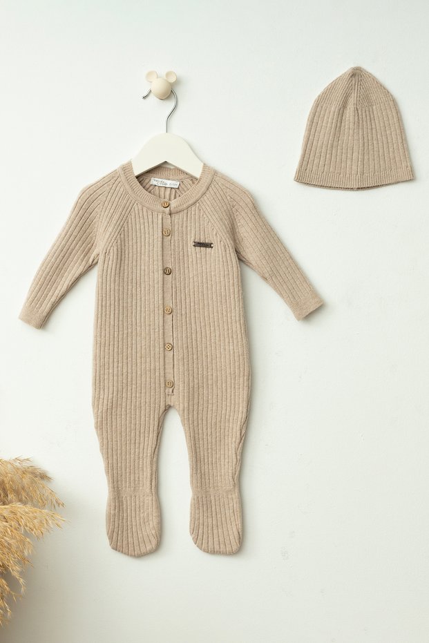 Ribbed Viscose Booties Jumpsuit