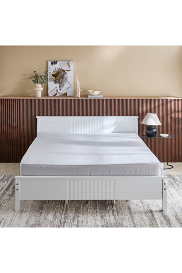 ملاءة سرير مزدوجة من الألياف الدقيقة الصلبة من ديربي، مقاس 140×200+25 سم - 2