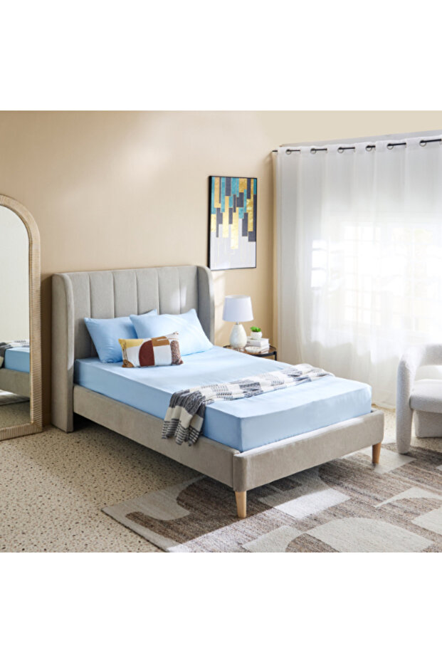 طقم غطاء وسادة ديربي من قطعتين مصنوع من الألياف الدقيقة الصلبة 45×70 سم - 6