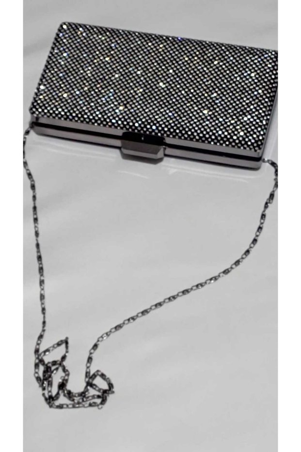 Black and White Evening Dress Bag Stone Evening Bag