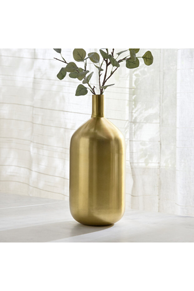 Avya Metal Conical Base Tall Floor Vase 20x20x46 cm - 1